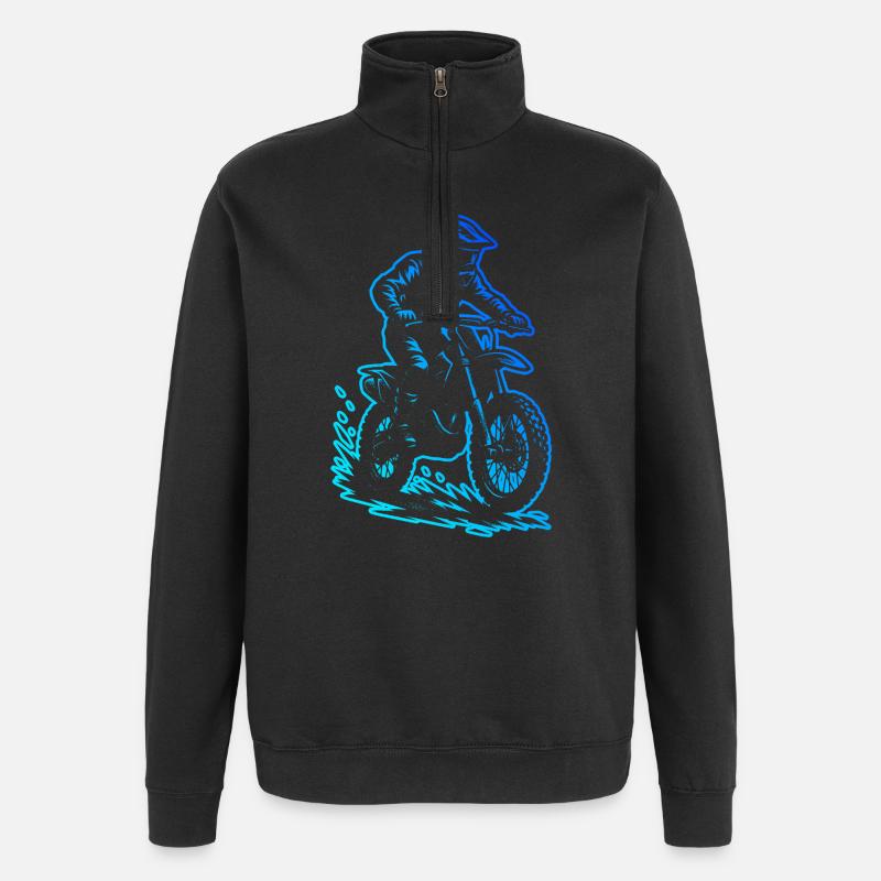 Déclaration directe sur le motocross - Sweat à zip 1/4 - noir