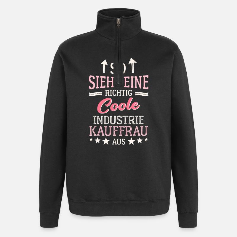 Employé industriel cool - Sweat à zip 1/4 - noir