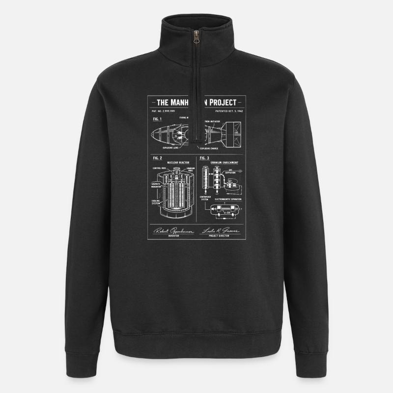 Capsule Plans de Manhattan - Sweat à zip 1/4 - noir