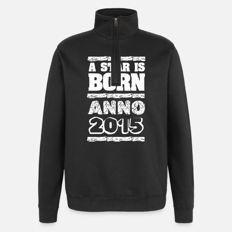 Année 2015 - Sweat à zip 1/4 - noir