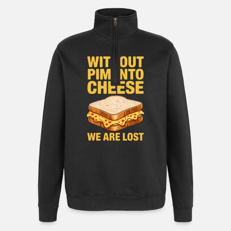 Pimento Cheese Sandwich Golf Gift - Quarter-Zip Sweatshirt - black