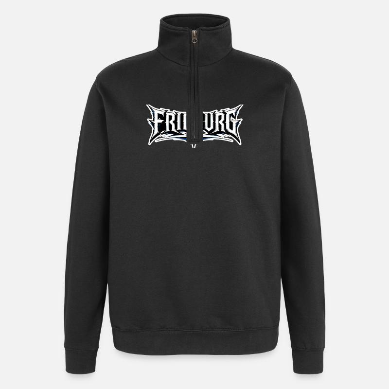 Conception de Fribourg - Sweat à zip 1/4 - noir