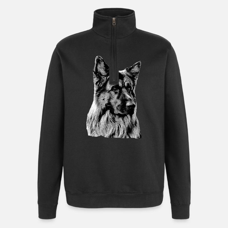 Schäferhund Deutscher Schäferhund German Shepherd - Quarter-Zip-Sweatshirt - Schwarz