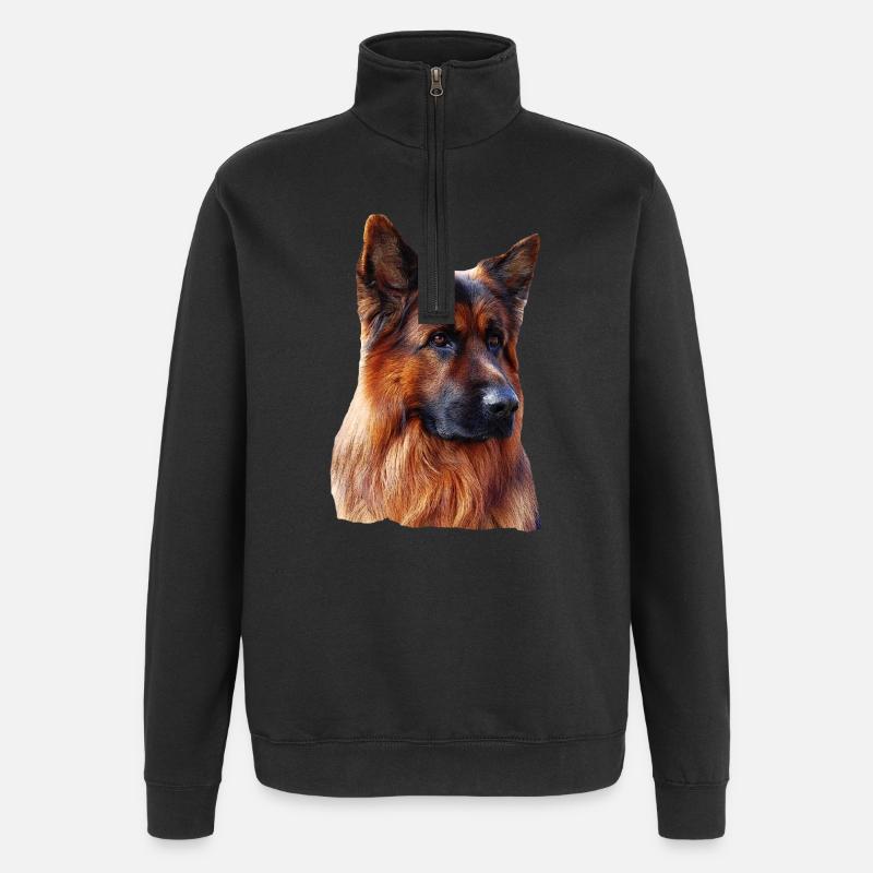 Altdeutscher Schäferhund Deutscher Schäferhund - Quarter-Zip-Sweatshirt - Schwarz