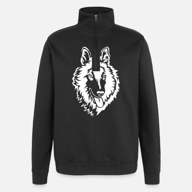 Tervueren tête « Black Edition » - Sweat à zip 1/4 - noir