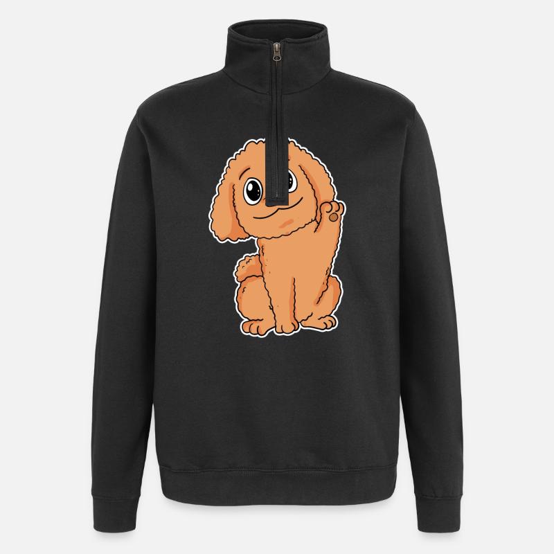 Pudel Hunderasse Hund Hunde - Quarter-Zip-Sweatshirt - Schwarz