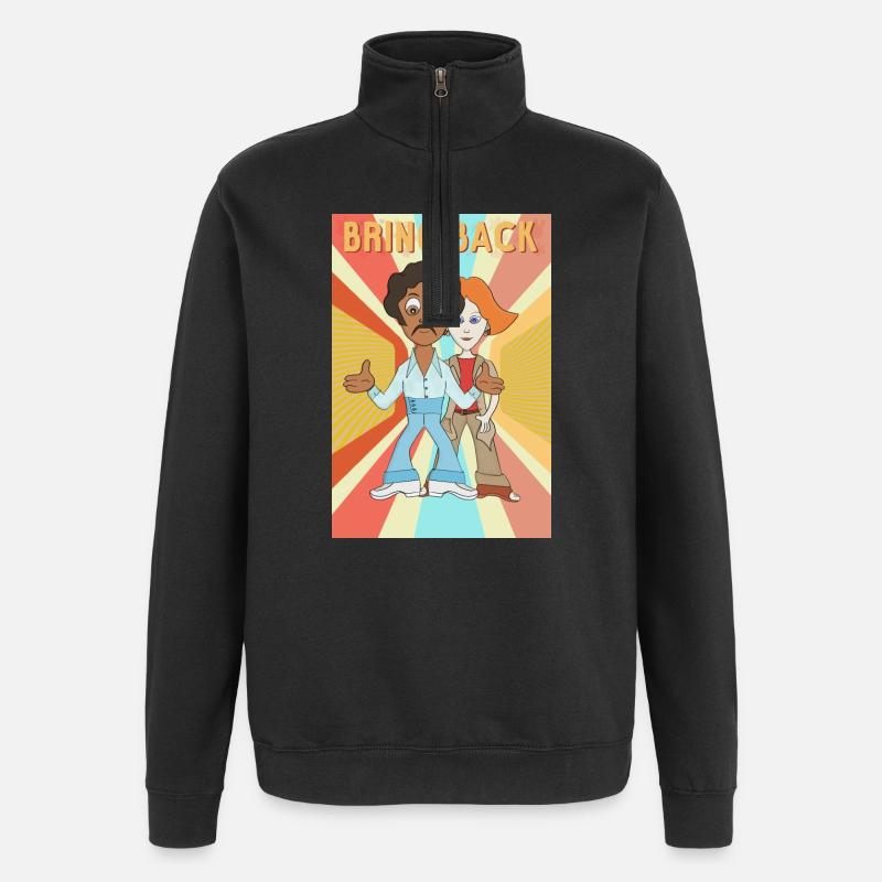 Ramener - Sweat à zip 1/4 - noir