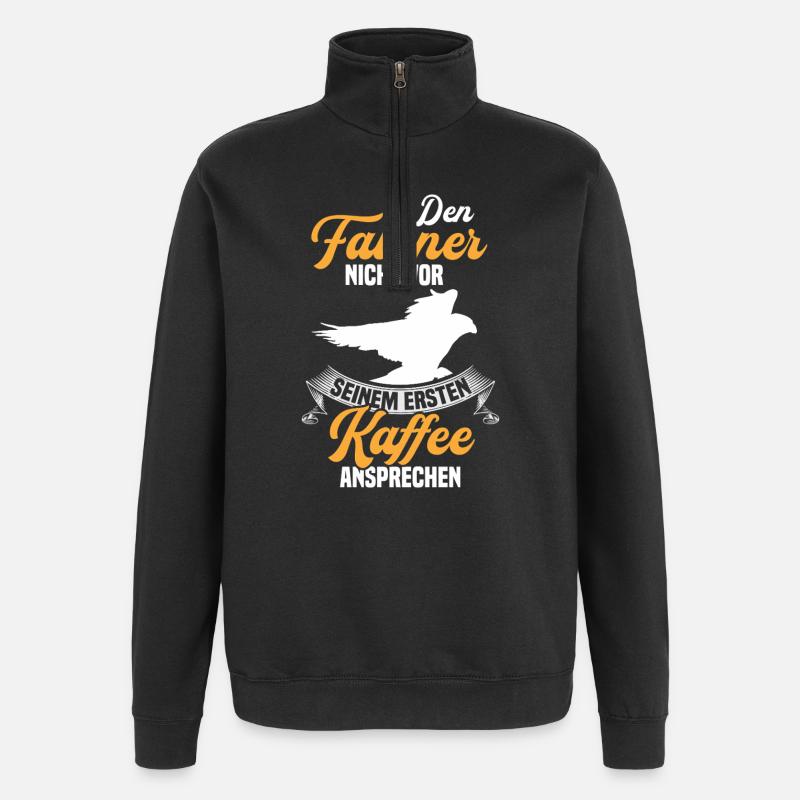 Falkner ansprechen Beizjagd Falknerei - Quarter-Zip-Sweatshirt - Schwarz