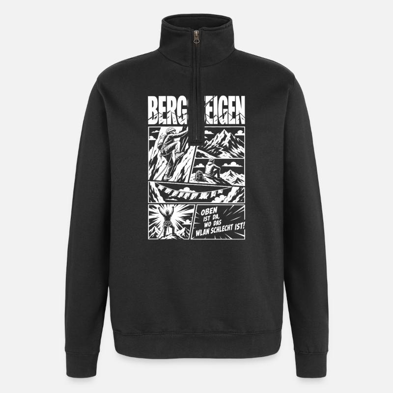 Bergsteigen Abenteuer Klettern Aussicht - Quarter-Zip-Sweatshirt - Schwarz