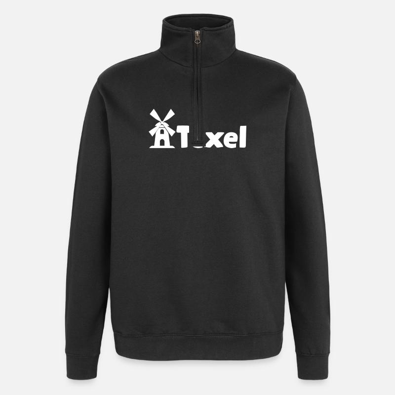 Texel windmill - Quarter-Zip Sweatshirt - black