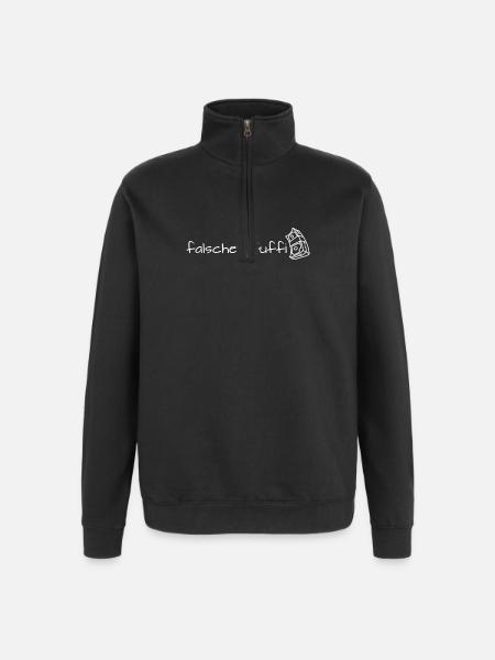 falscher fuffi - Quarter-Zip-Sweatshirt - Schwarz