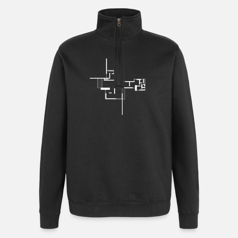 Architektur - Quarter-Zip-Sweatshirt - Schwarz