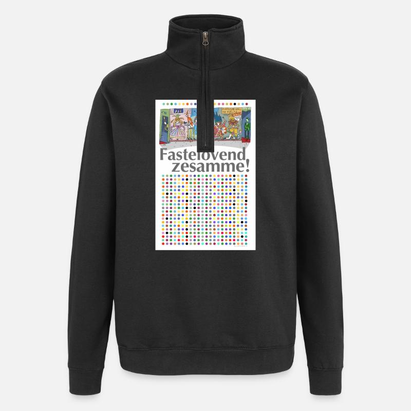 carnaval - Sweat à zip 1/4 - noir