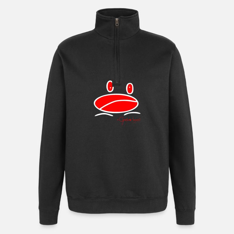 Froschmini - Ranunculus Oophagus - Quarter-Zip-Sweatshirt - Schwarz