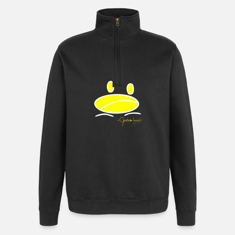 Froschmini © Chyropterum Innoxius - Quarter-Zip-Sweatshirt - Schwarz