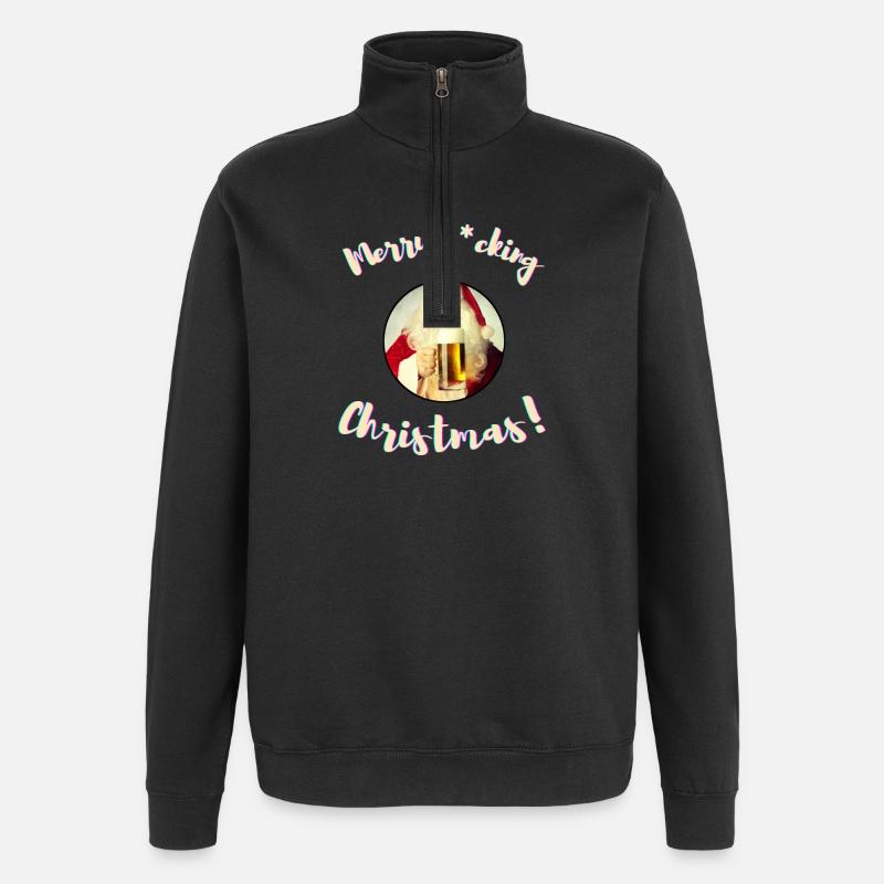 Joyeux Noël! (Censure) - Sweat à zip 1/4 - noir