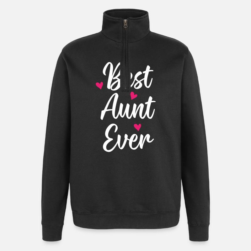 Best Aunt Ever - Quarter-Zip Sweatshirt - black
