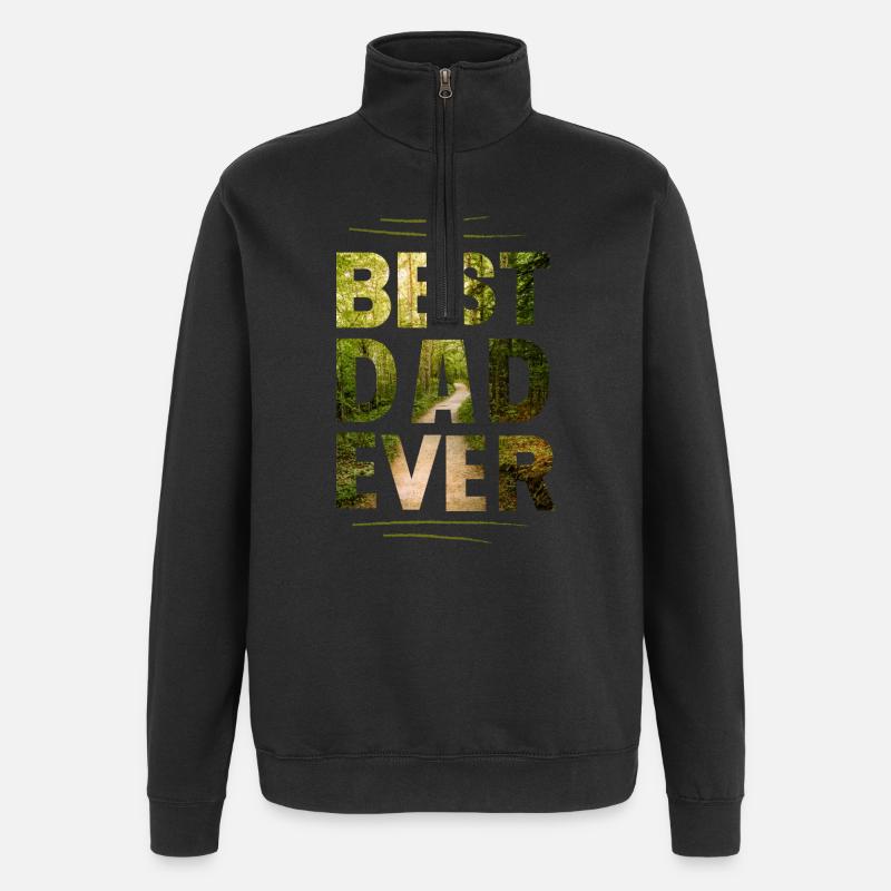 Meilleur papa - Sweat à zip 1/4 - noir