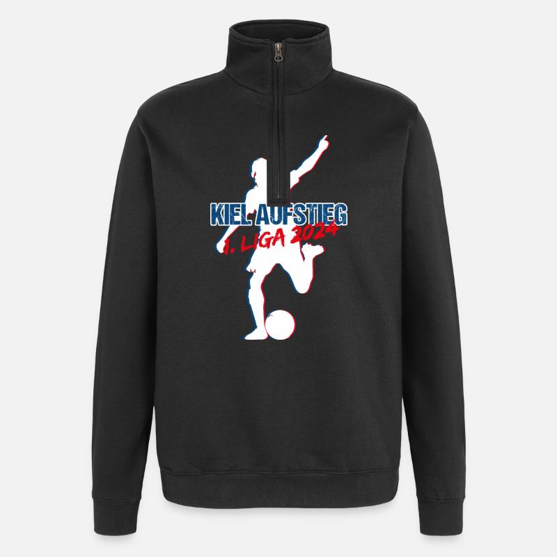 Kiel Aufstieg 2024 - Quarter-Zip-Sweatshirt - Schwarz
