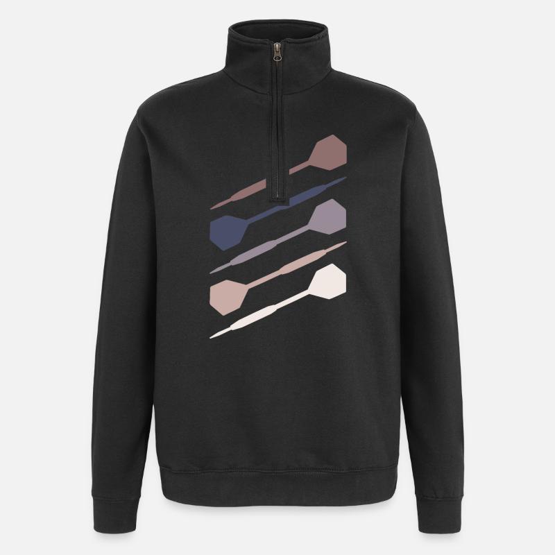 Fléchettes Fléchettes Joueur de fléchettes - Sweat à zip 1/4 - noir