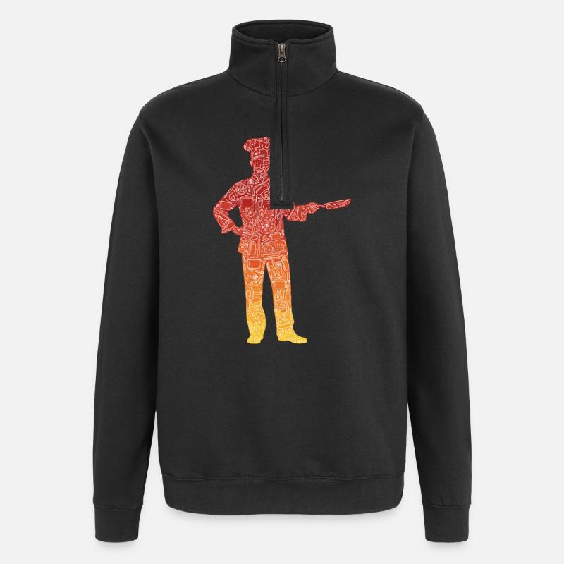 Cuisine Design Cuisiner - Sweat à zip 1/4 - noir