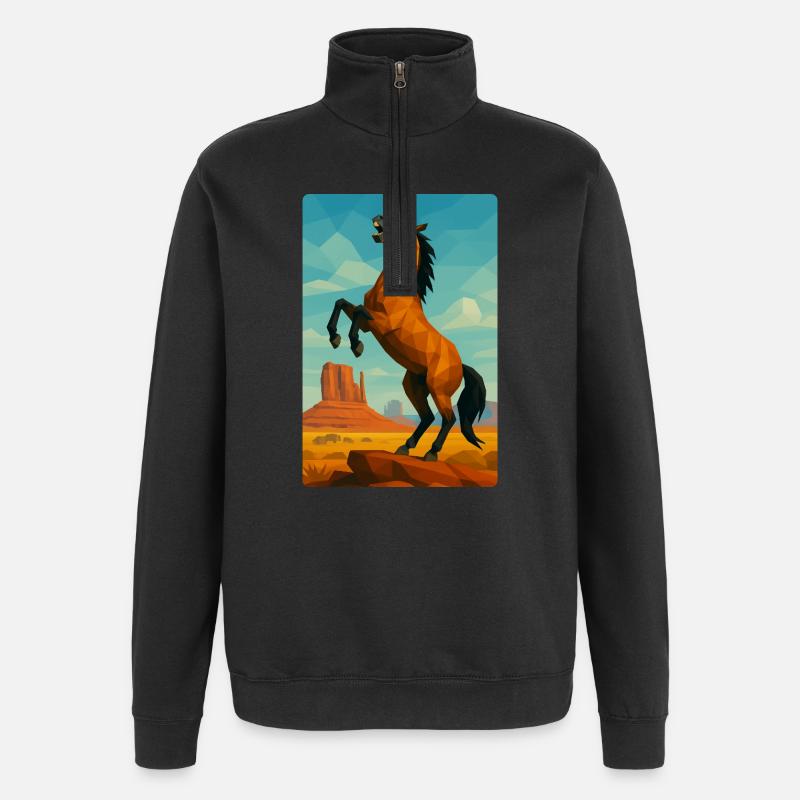 Polynature Cheval Sauvage - Sweat à zip 1/4 - noir