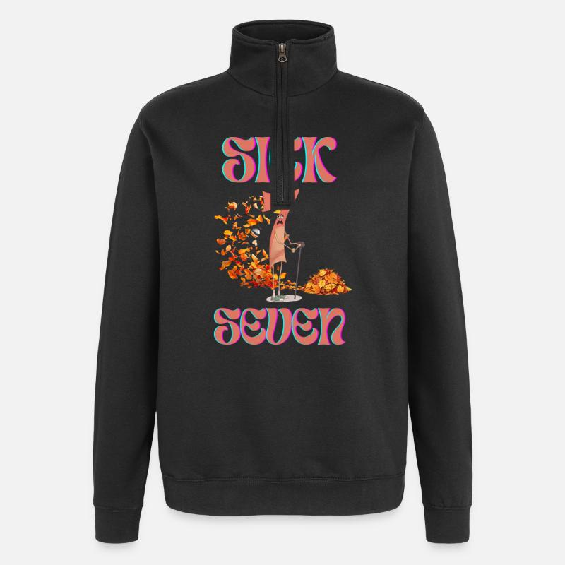 67 Sick Seven - Sweat à zip 1/4 - noir