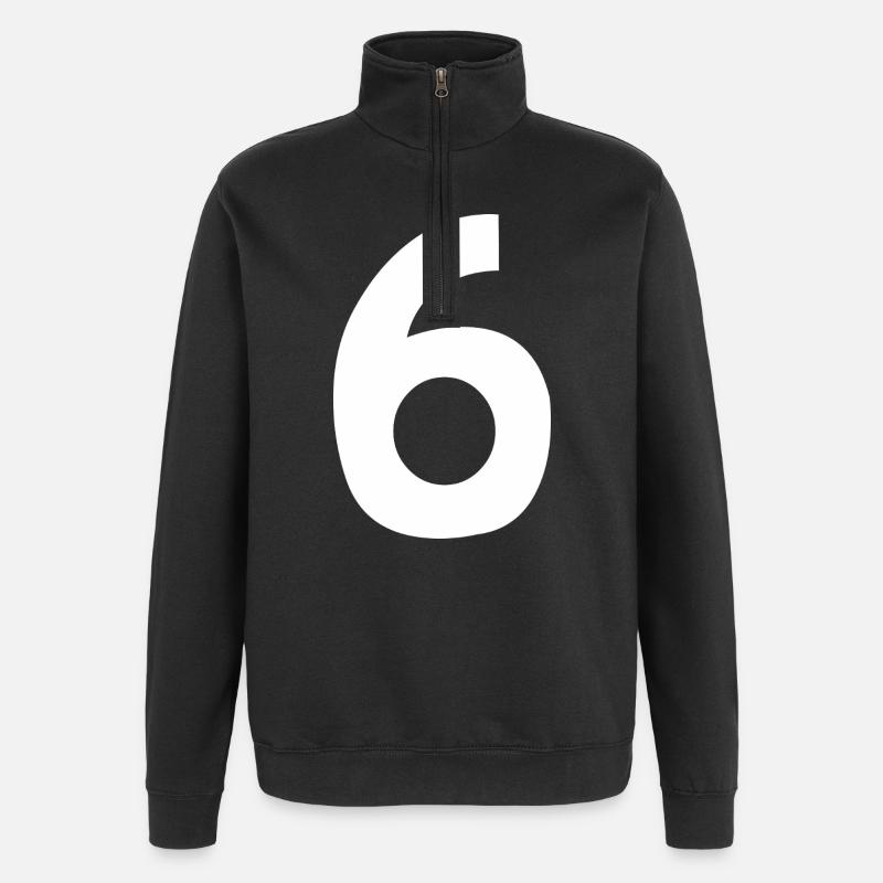 Numéro 6 - Sweat à zip 1/4 - noir