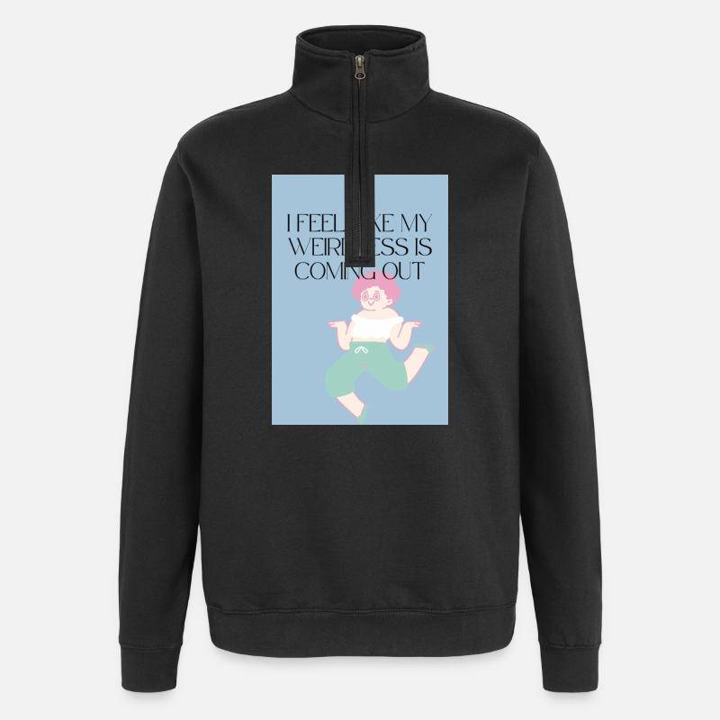 Felling Weird - Quarter-Zip Sweatshirt - black