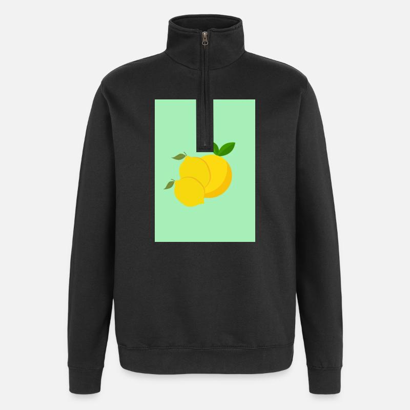 Lemons - Quarter-Zip Sweatshirt - black
