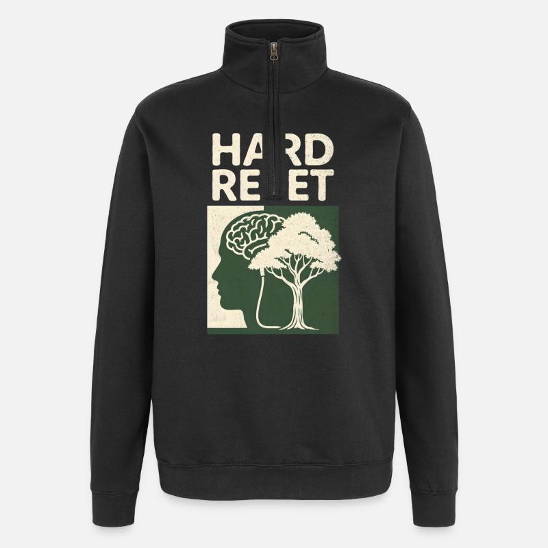 Réinitialisation complète - Sweat à zip 1/4 - noir