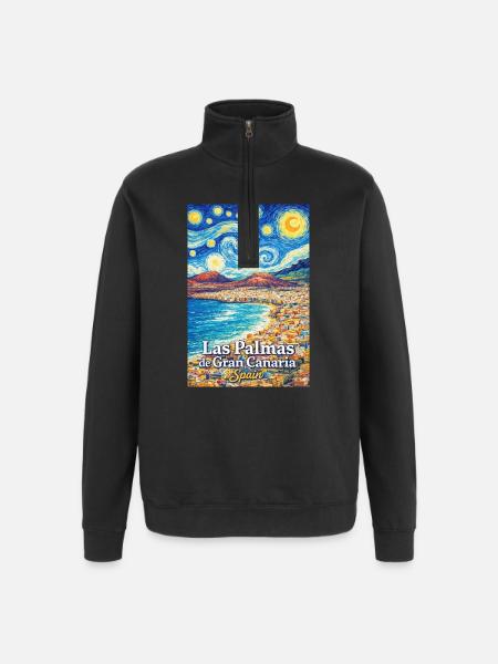 Las Palmas de Gran Canaria Spain - Quarter-Zip Sweatshirt - black
