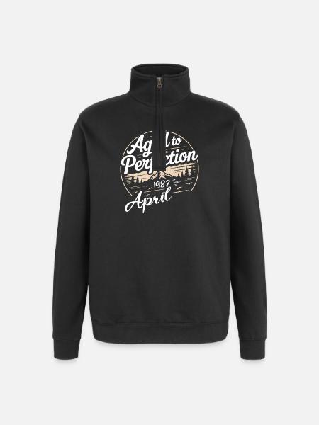 Avril 1982 anniversaire avril 1982 - Sweat à zip 1/4 - noir