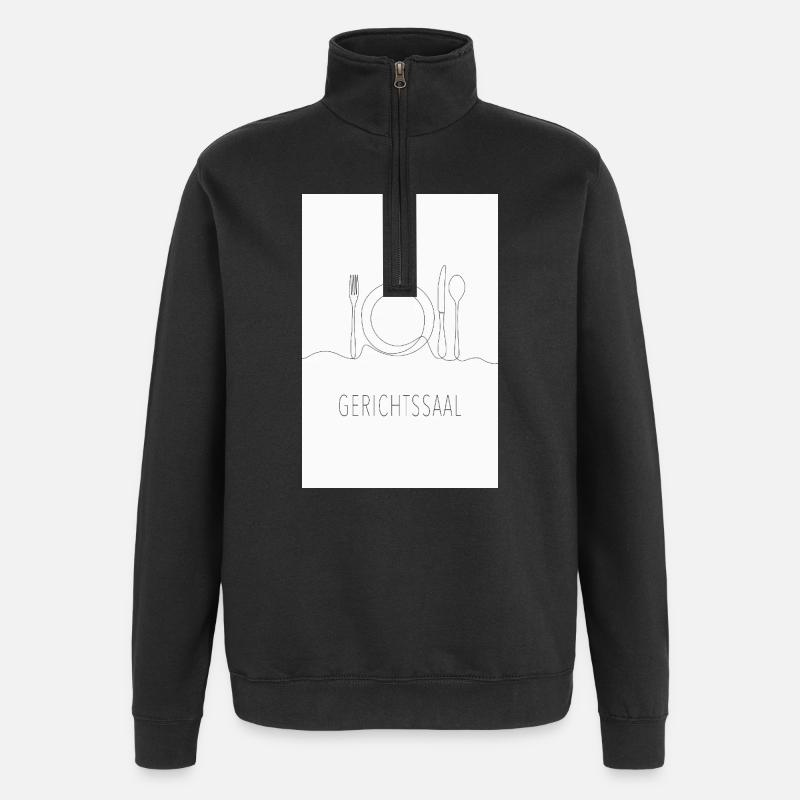 Gerichtssaal Wortspiel Minimalistisch - Quarter-Zip-Sweatshirt - Schwarz