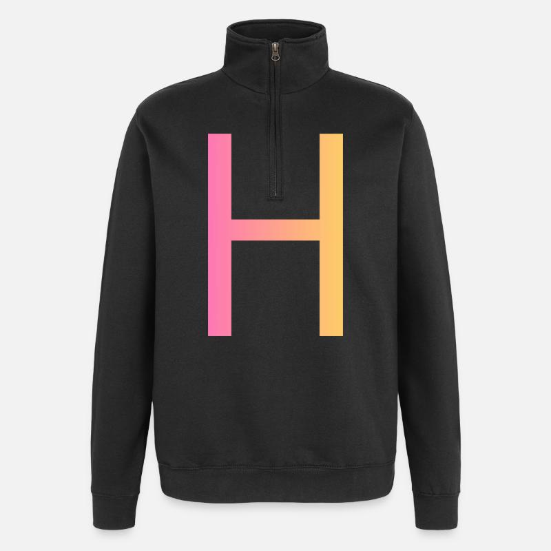 h - Quarter-Zip Sweatshirt - black