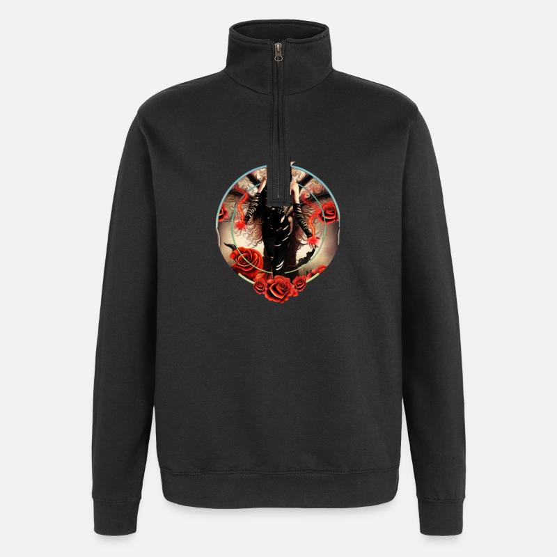 Die Macht der Dunklen Hexe - Quarter-Zip-Sweatshirt - Schwarz