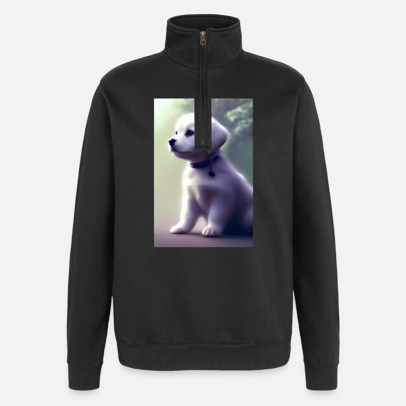 Bébé chien - Sweat à zip 1/4 - noir