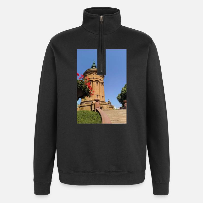 WASSERTURM MANNHEIM - Quarter-Zip-Sweatshirt - Schwarz