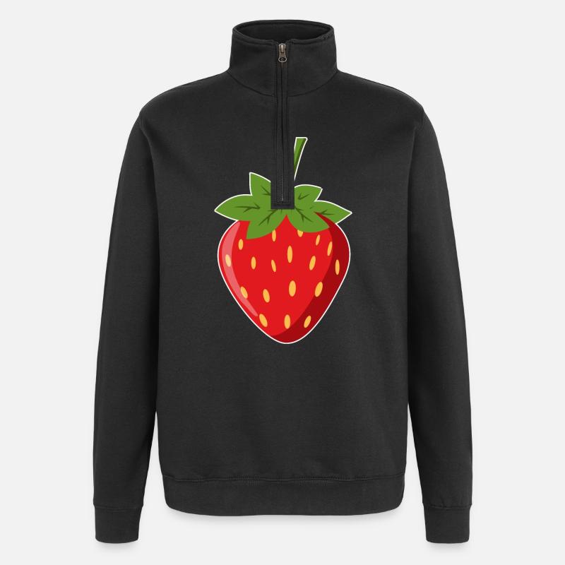 Fraise - Sweat à zip 1/4 - noir