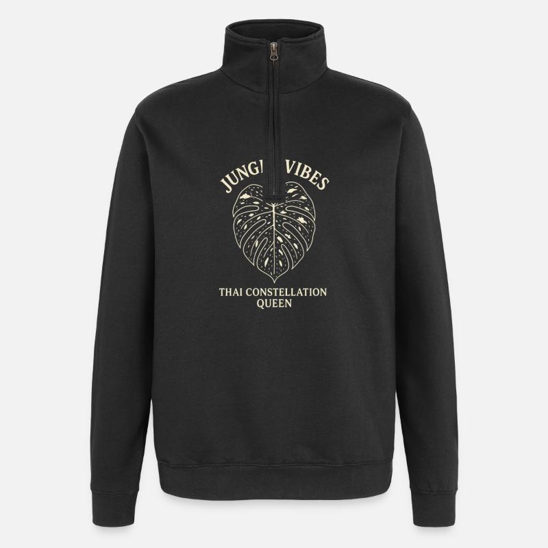 Jungle Vibes Thai Queen - Sweat à zip 1/4 - noir