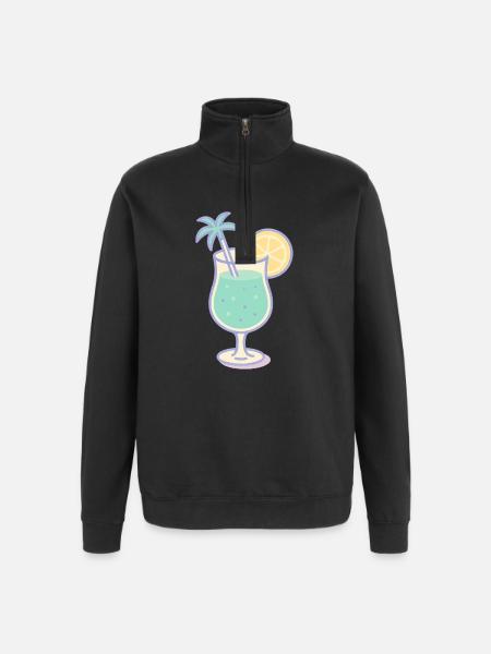 Sippin' in Paradise - Quarter-Zip Sweatshirt - black