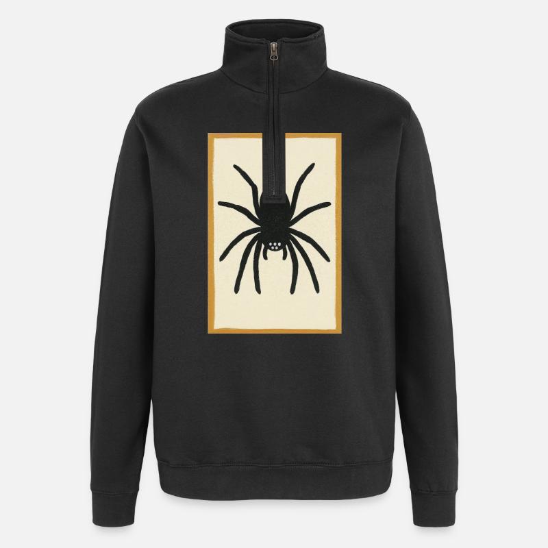 Spinne - Quarter-Zip-Sweatshirt - Schwarz