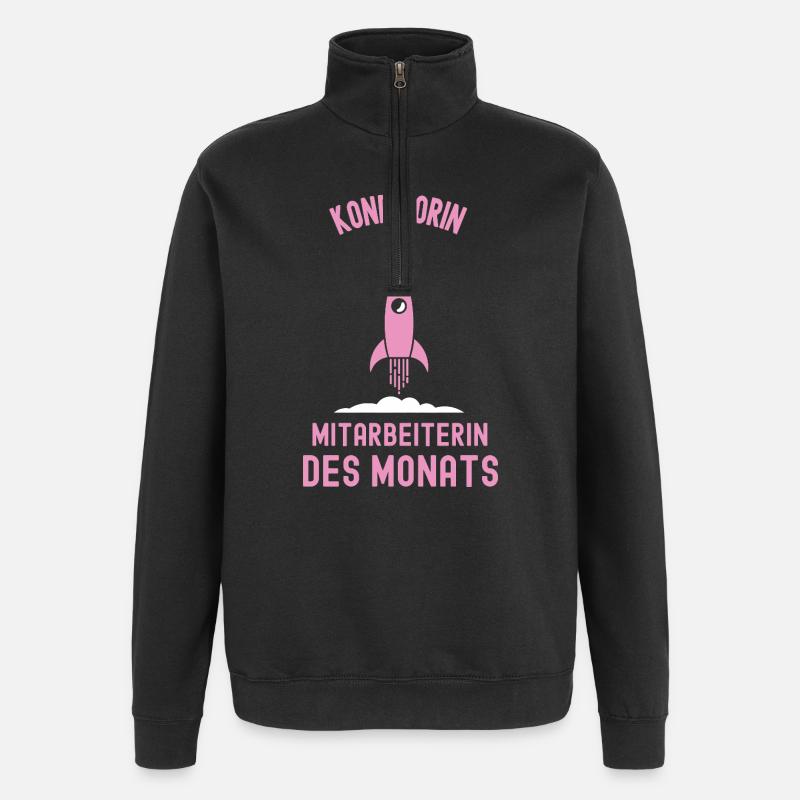 Meilleur employé pâtissier du mois - Sweat à zip 1/4 - noir
