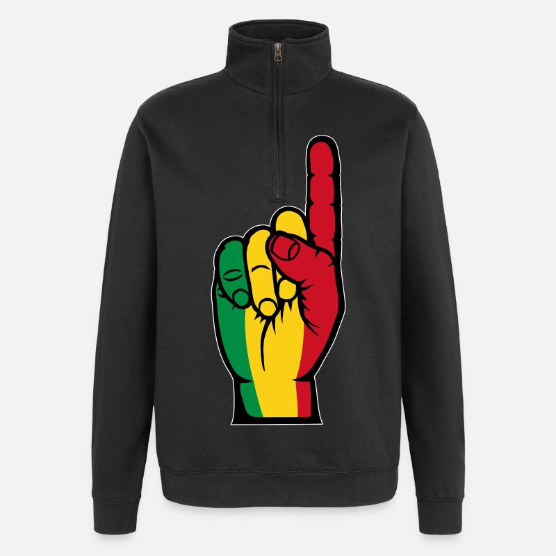 Mali Flagge Nummer 1 - Quarter-Zip-Sweatshirt - Schwarz