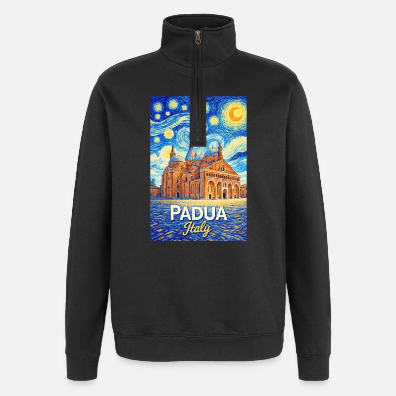 Padua, Italien. - Quarter-Zip-Sweatshirt - Schwarz