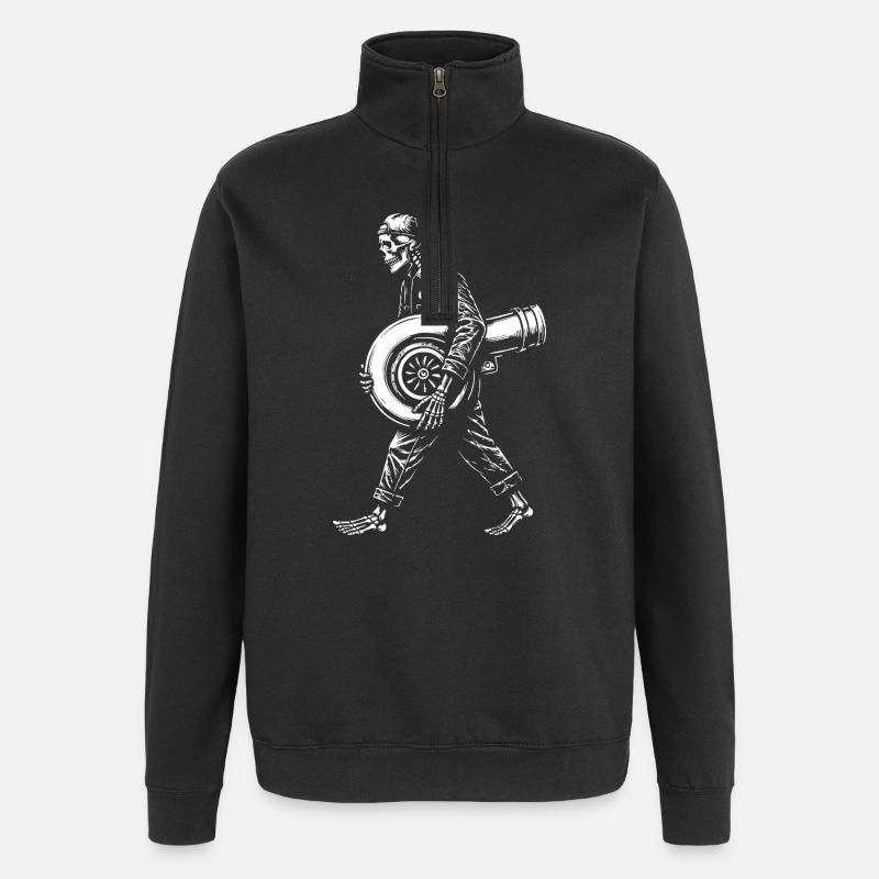 Turbocharger Boost Skeleton Tuning Screwdriver - Quarter-Zip Sweatshirt - black