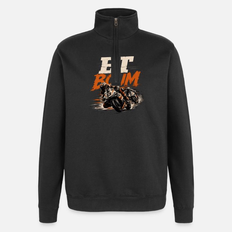 AND BOOM - Quarter-Zip Sweatshirt - black