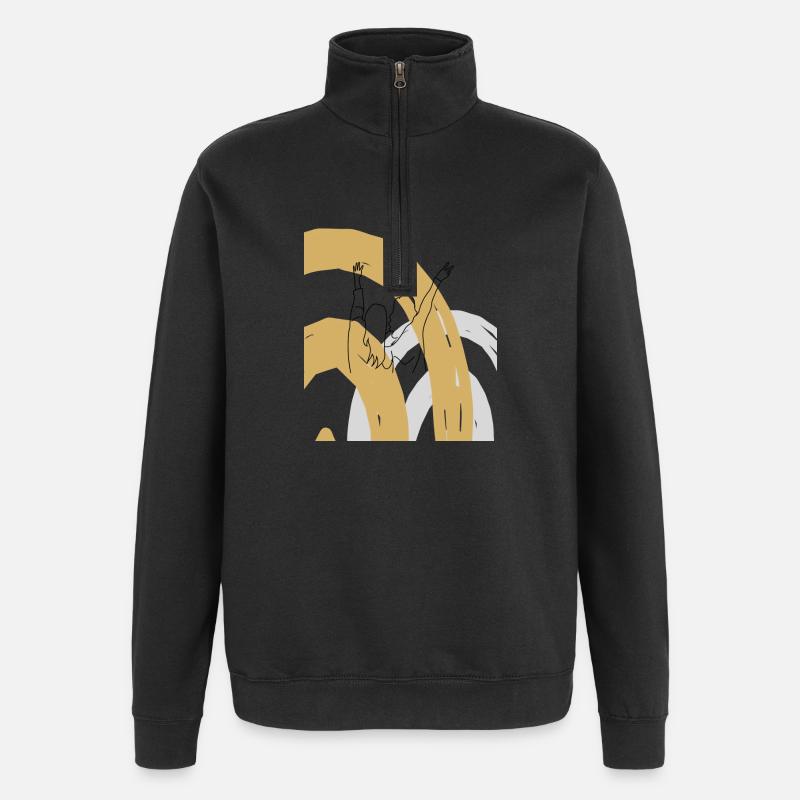 Copines Amitié Amitié melawerttext - Sweat à zip 1/4 - noir
