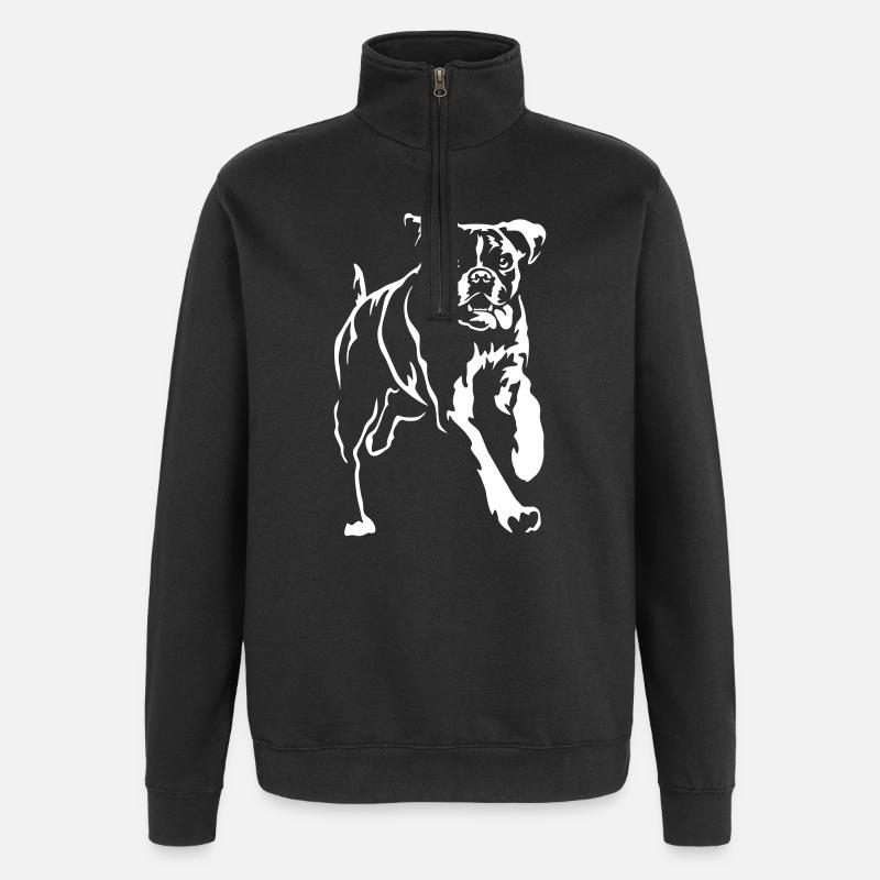 Boxer "Black Edition" - Quarter-Zip-Sweatshirt - Schwarz