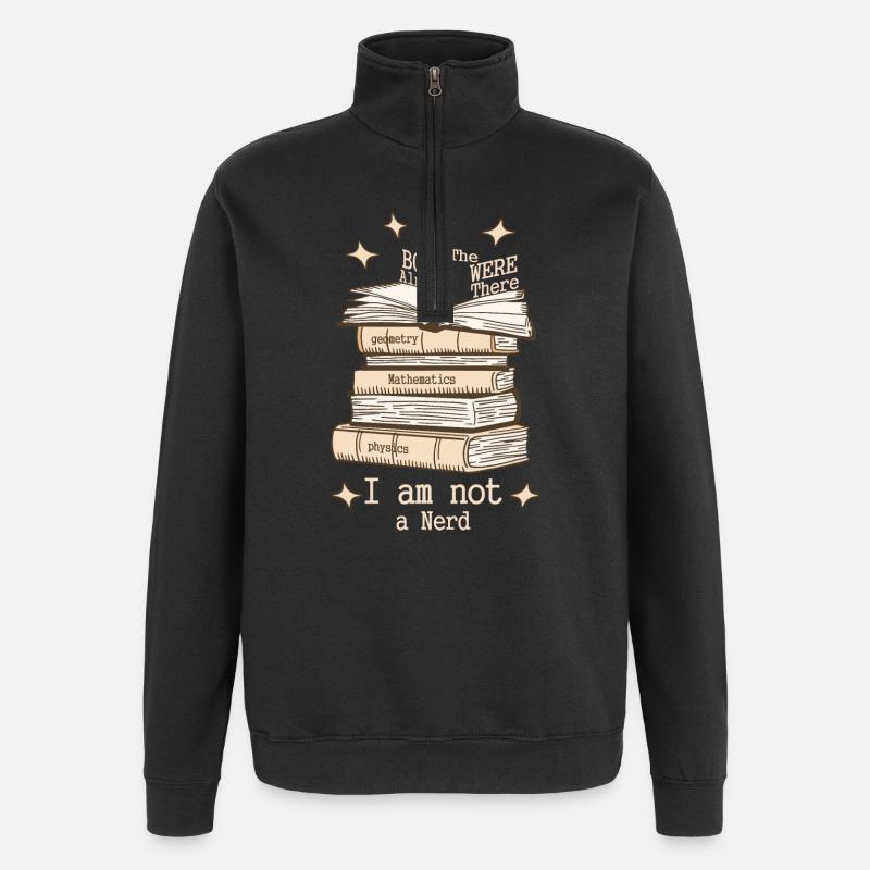 I'm not a nerd - Quarter-Zip Sweatshirt - black